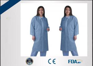 China 5 Layer Anti Static Disposable Lab Coats Tear Resistant With Zip Closure on sale