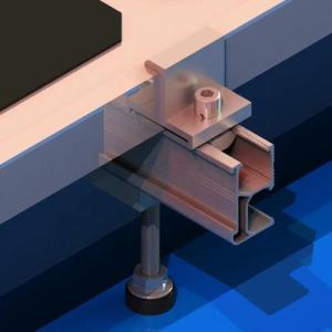 Photovoltaic Solar Panel End Clamp Fixture Aluminum PV Mounting Clamps