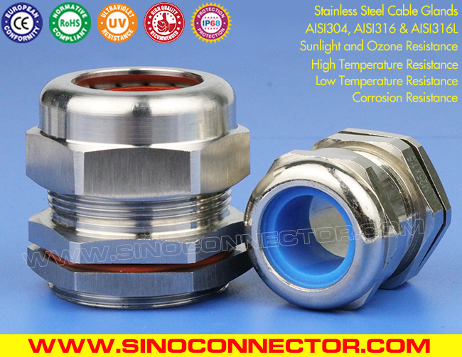 PG Cable Glands Cable Joints Stainless Steel AISI 304/316/316L with  Seal and O-ring