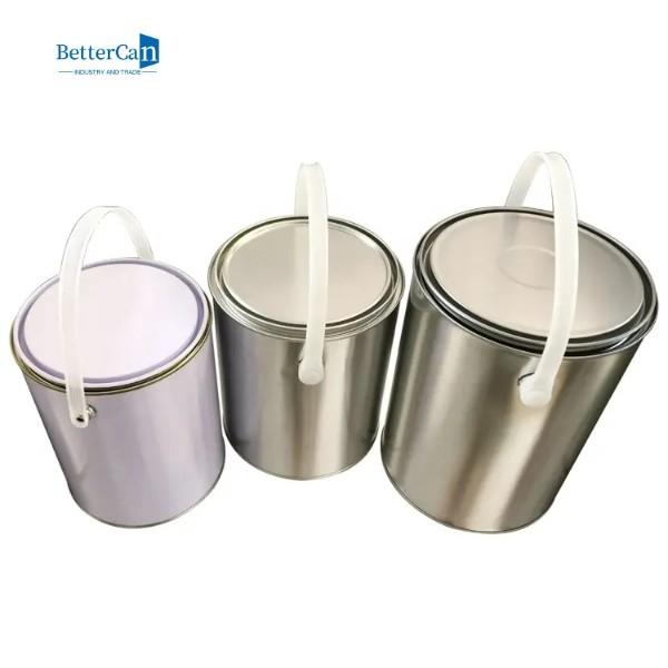 Cheap Round Empty 1 Gallon Paint Cans , 1 Quart Unlined Paint Tin Pails for sale