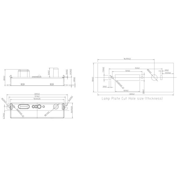 12Vdc Casambi Network Microwave Motion Sensor For Slim LED Fixtures, 6m max Mounting Height