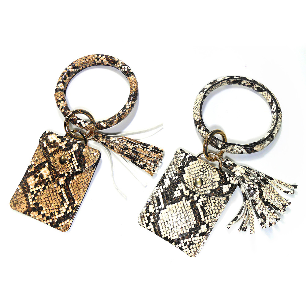 Quality Brass Plating Round Wristlet Keychain ROHS Approved With Wallet wholesale