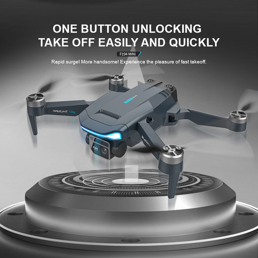 GPS Dual Camera Foldable Mini Drone F194 for Aerial Photography and Remote Control