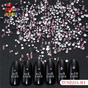 China Topaz Color 3D Nail Art Rhinestones For Wedding Dress SS3 SS4 Size on sale
