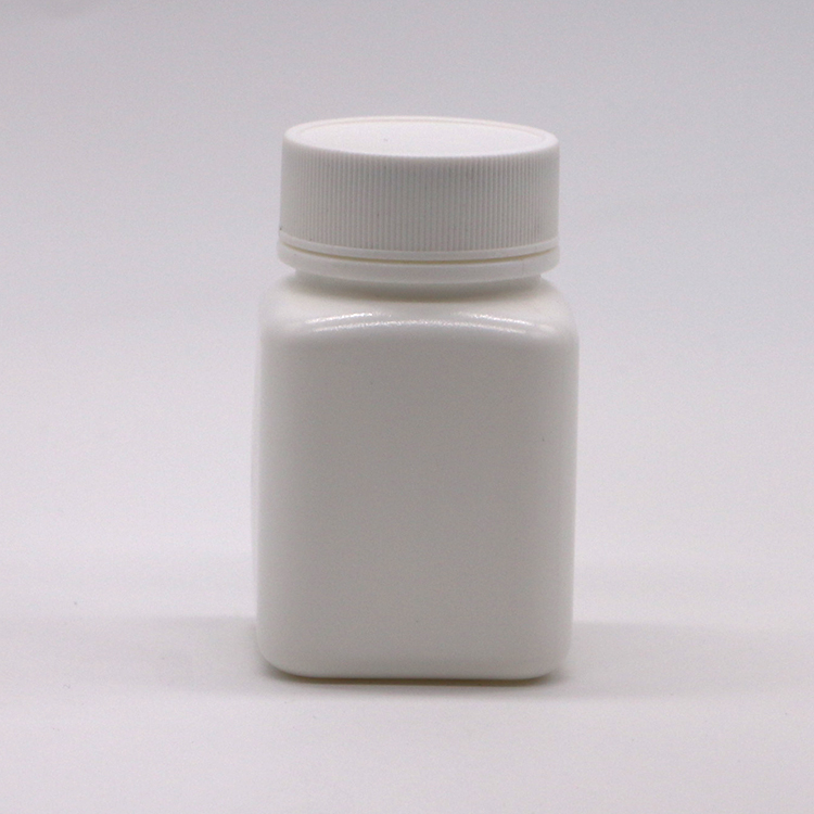Customized Color 60ml HDPE Square Plastic Bottle for Tablet