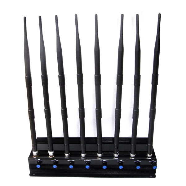 Quality Adjustable 8 Antennas High-power GPS/WiFi/VHF/UHF Jammer wholesale