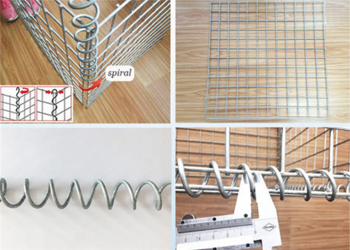 Zinc Coated Welded Wire Gabions Baskets , Stone Filled Wire Cages