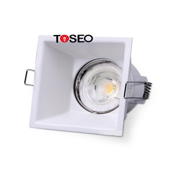 Square 88mm Anti Glare Downlights White Recessed Spotlights Living Room