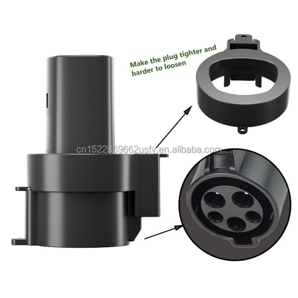 Olink Electric Car Charger Accessories Adapter Plug 60amp 250v Ac Compatible Sae J1772 to Tesla Charging Adapter