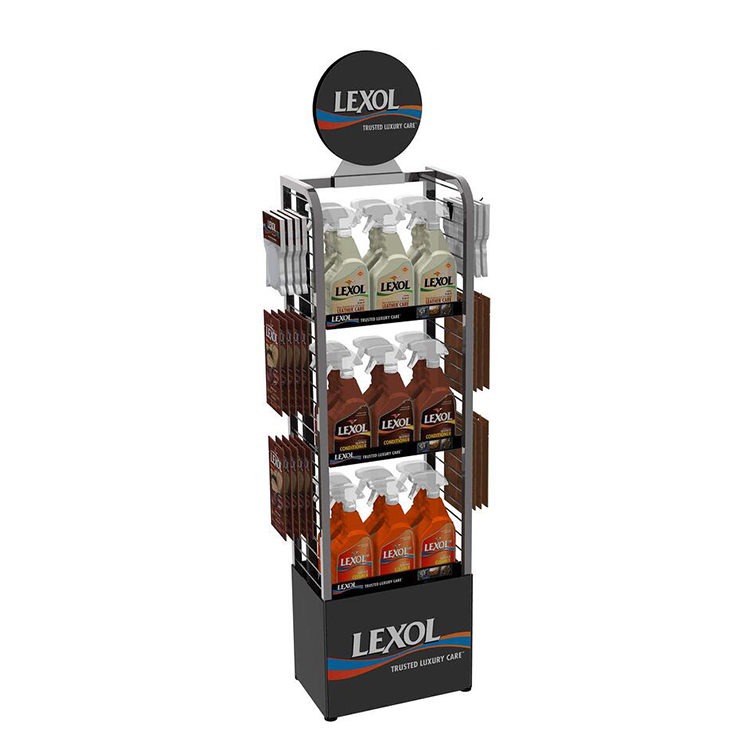 Retail Store Metal Display Stands Floor Display Unit For Grilling Charcoal Briquette Pack
