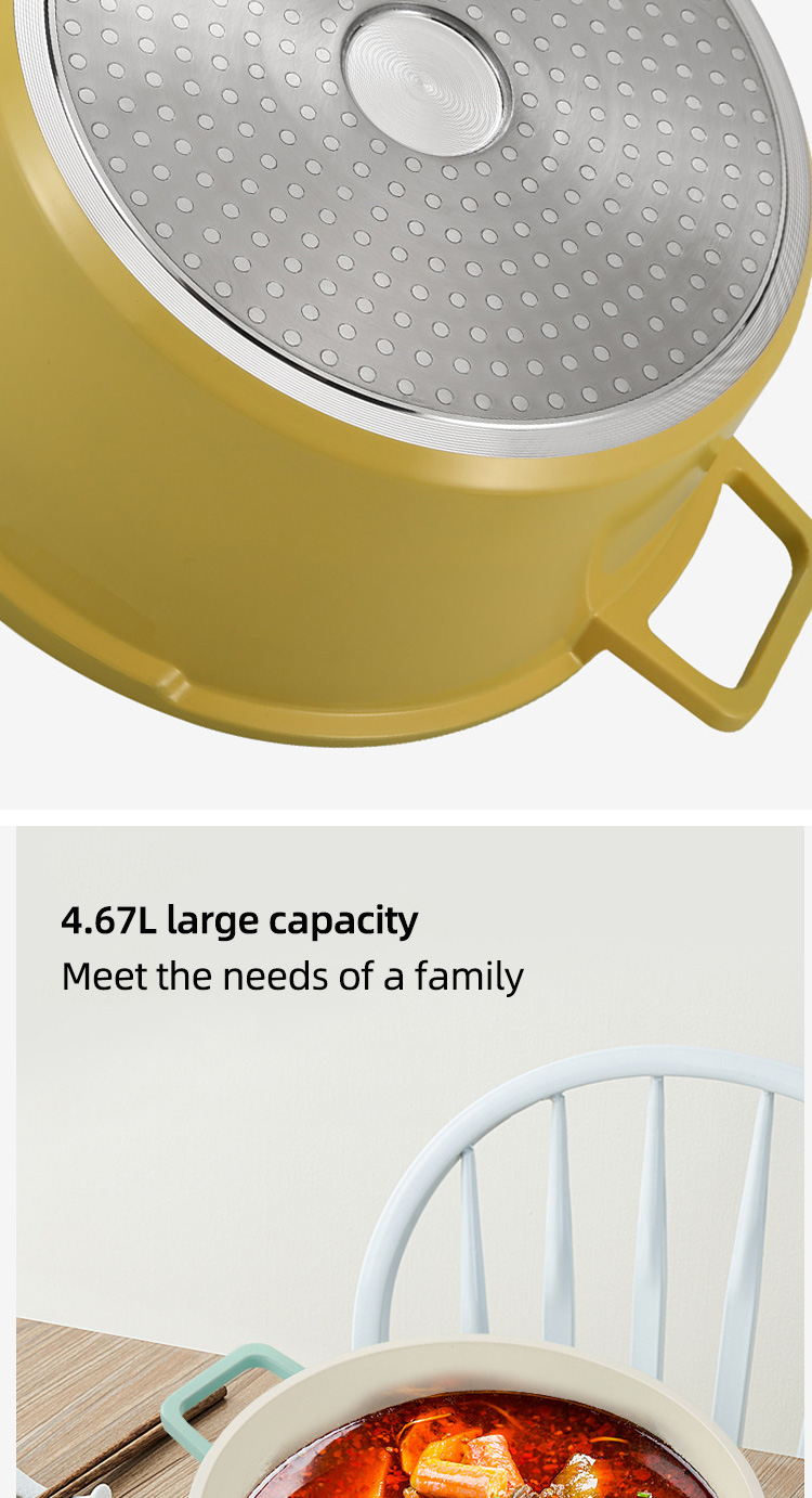 Multi-function Kitchen Cookware Pot Induction Stock Pot Aluminum Alloy Non Stick Soup Pot With Handle