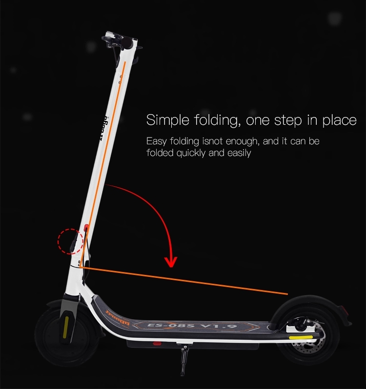 Portable Adult Electric E Scooter 36V 7.5Ah 8.5 Inch Double Wheels Load 100KG