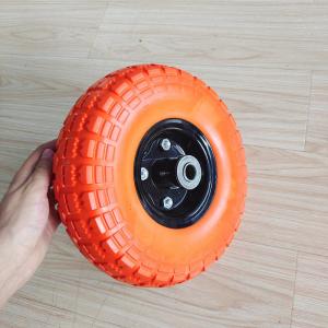 China 10 Inch Utility Trolley Rubber Wheel 3.50-4 Tire With Load 120LB Pneumatic Wheel on sale