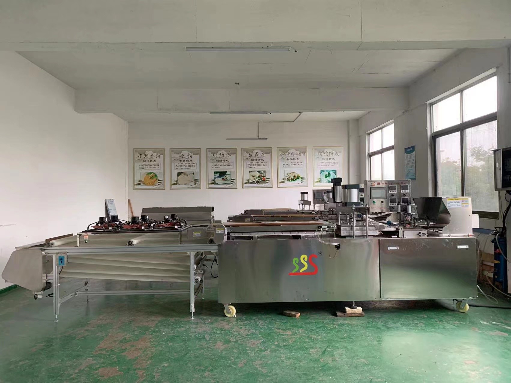 Automated Stainless Steel Tortilla Production Line 10 - 45cm Roller Pita