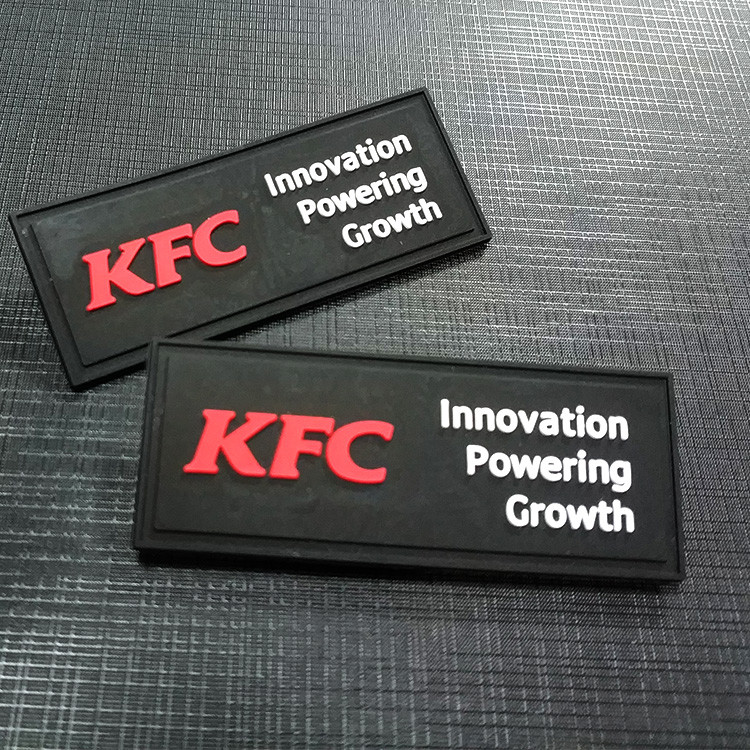 3D Print Clothing Rubber Badges Labels Pvc Patches On Sew Garment