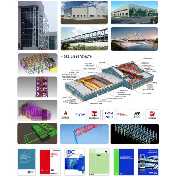 Steel structure technical parameters diagram