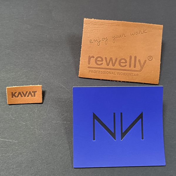 Wholesale Custom Real Leather Patches Brand Logo PU Leather Debossed Logo for Garment