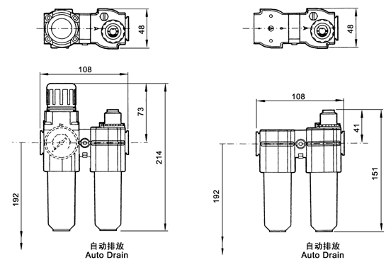 G3/8" Air Filter Regulator And Lubricator With Brass Filter Element
