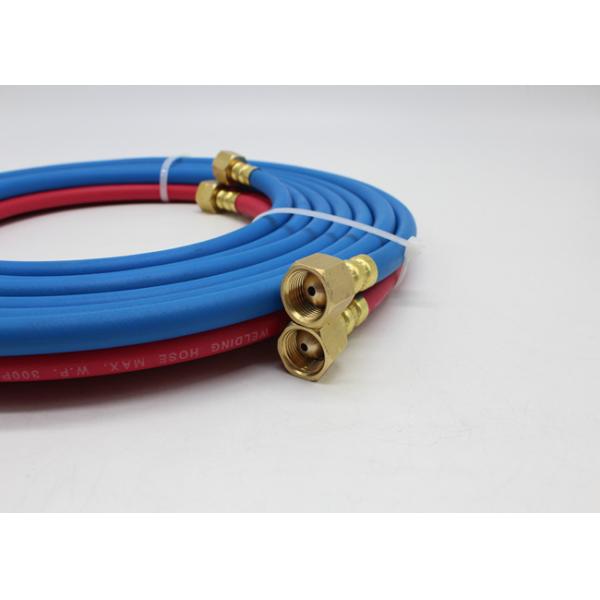 EPDM Rubber Oxy / Acet Twin Welding Hose With Fittings Red And Blue
