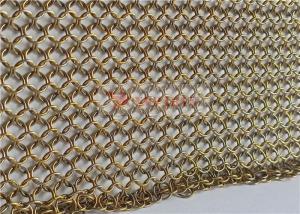 China Welded Type 7mm Ring Mesh Curtain Stainless Steel For Safety Screens on sale