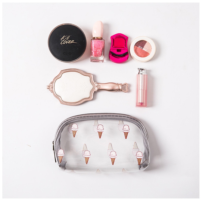Custom Logo Clear Waterproof PVC Travel Portable Make Up Bag