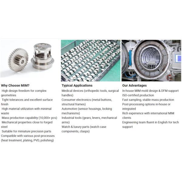 Custom Motor Gear MIM Stainless Steel Precision Injection Molding