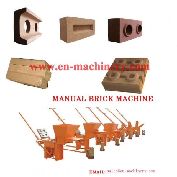 Clay Block Machine 2-40 Moulds Manual Brick Making Machinery For Sale Machine