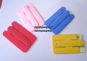 Quality Custom logo cheap portable card 3m sticky silicone smart wallet Touch-C wholesale