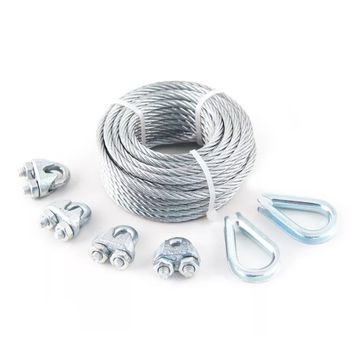 250FT T316 Aircraft Cable 1x19 7x19 7x7 Stainless Steel Cable Ropes For Deck Cable Railing Kits 1/8" 1/4" 5/32" 3/16