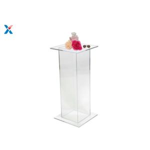Buy cheap Square Acrylic Pedestal Display Stands , Clear Acrylic Display Risers Heat from wholesalers