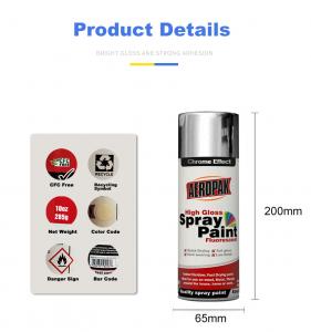 China High Gloss 400ml Chrome Effect Spray Paint REACH ROHS SGS Approved on sale