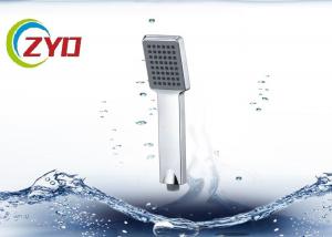China Plastic Water Conserving Shower Head , Flat Bathroom Shower Heads Handheld on sale