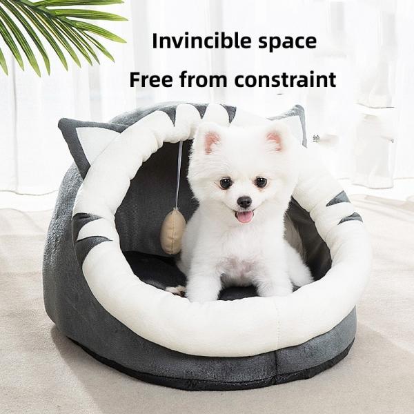 Winter Cute Wind Warm Dog Kennel Teddy Small Waterproof Rain Proof Cat Shaped Bed