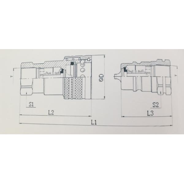 1/4“-2“ Zinc Plated Hydraulic Quick Coupling , Quick Release Screw Couplings