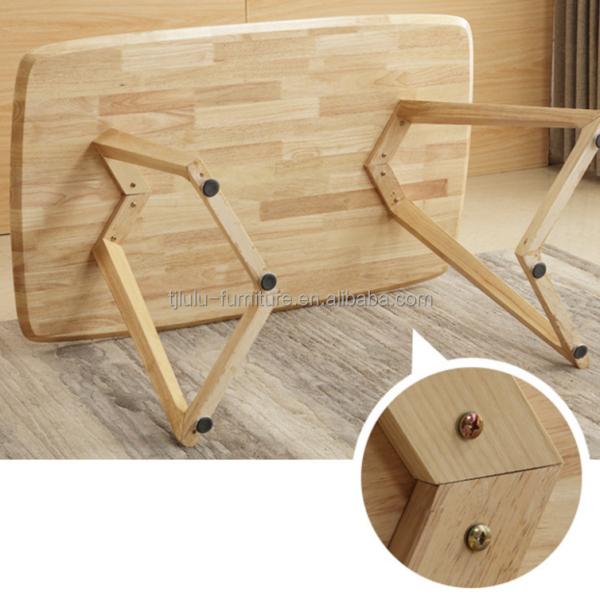 Nordic Style Solid Wood Dining Table for Home Furniture at Hospital in Rectangular Shape