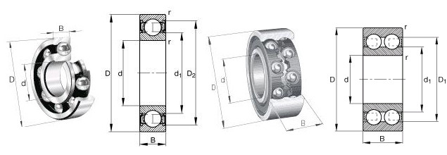 Single Row Deep Groove Ball Bearings 6009-2RS P5 45 X 75 X 16mm