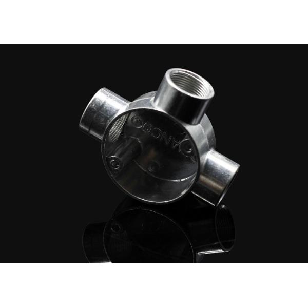 TOPELE 25mm / 32mm BS Electrical Conduit Galvanized Aluminum Circular Junction Box For Conduit Fittings