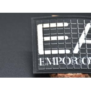 Twill Printed 1mm Washable Clothing Labels Custom Silicone Logo