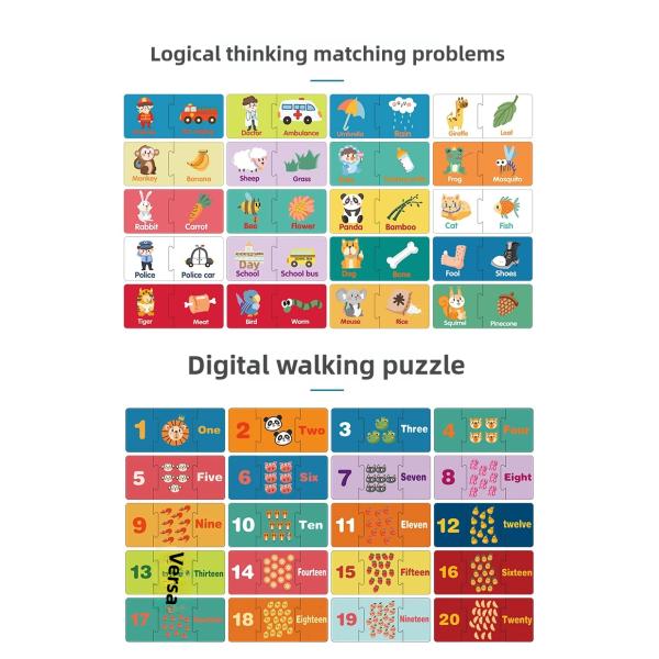 Educational Toy Intelligence Letters/traffic Cognition Puzzle Wooden Numbers Matching Puzzle