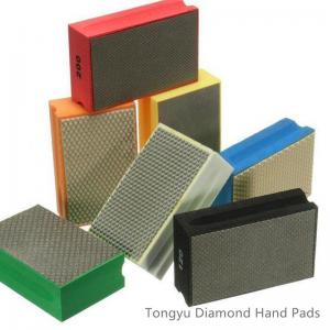 Quality 90mm Electroplating Diamond Hand Sanding Pads Polishing Stone wholesale