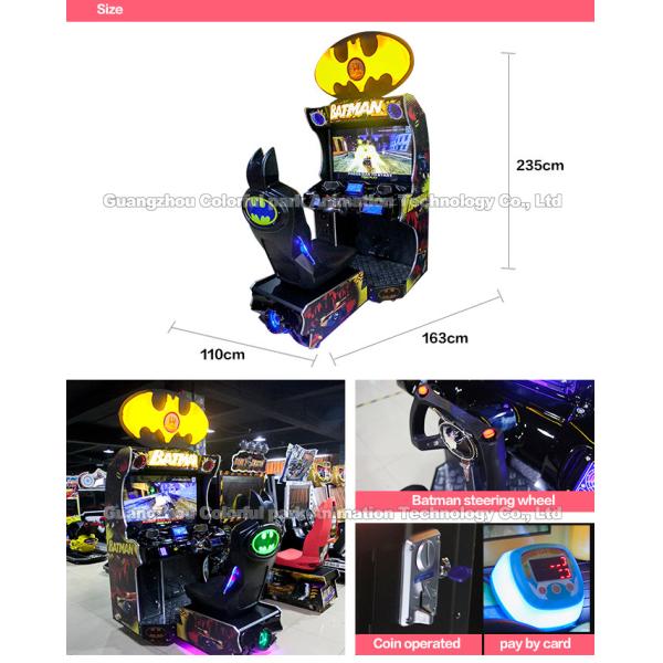 CE Approved Batman Arcade Machine , Video Game Machine With Adjustable Seat