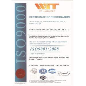 Shenzhen Sacon Telecom Co., Ltd Certifications