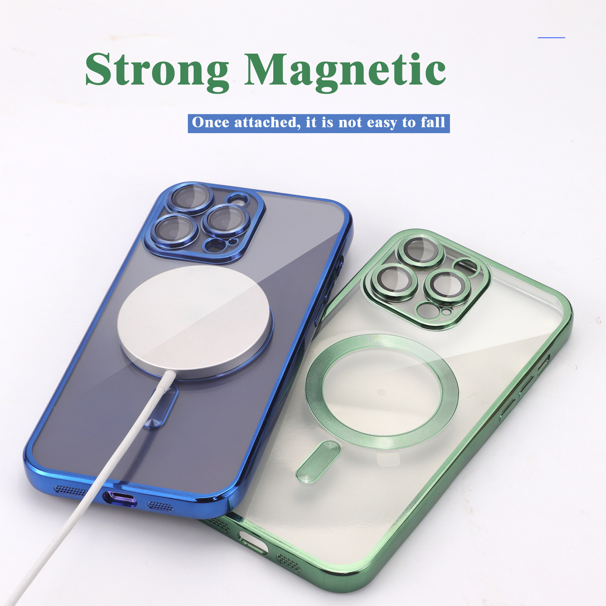 Electroplate TPU Magsafe Phone Case Shockproof Magnetic For IPhone 16 15 14 Pro Max