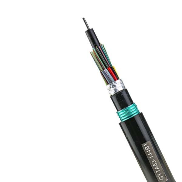 Single Mode Outdoor Fiber Optic Cable 12 Core PBT Loose Tube Anti Ultraviolet