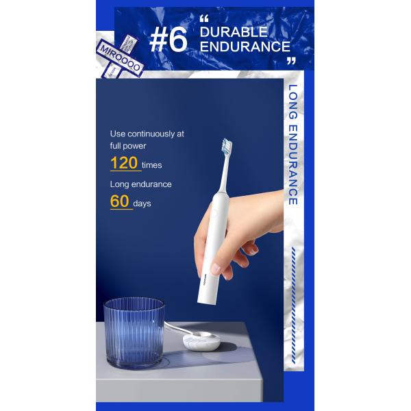 IPX7 Soft Bristles Rotating Electric Toothbrush Rechargeable For Gum Protection