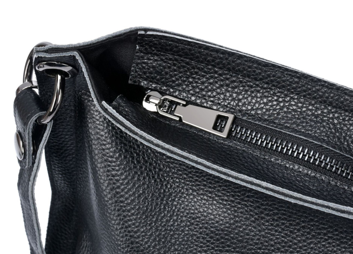 Cowhide Women Black Faux Leather Tote Bag Sling Style