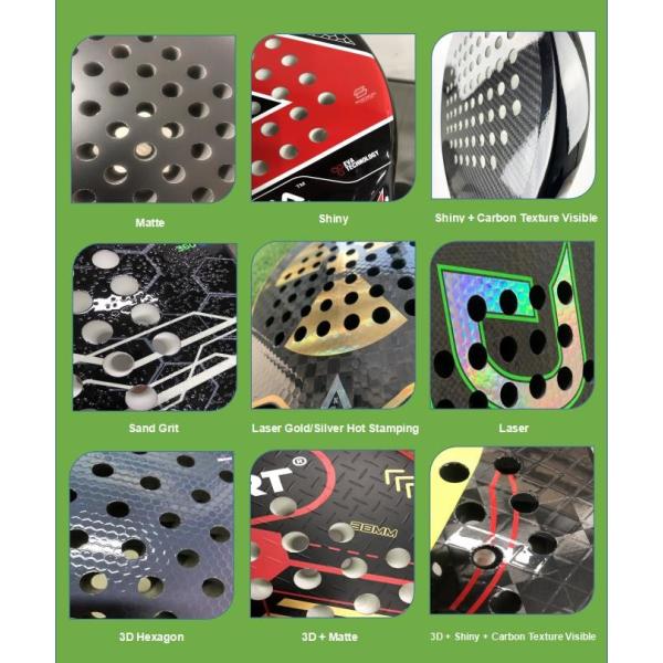 Padel Beach Tennis 18k Paddle Racket Top Carbon With DIY Logo And Brand