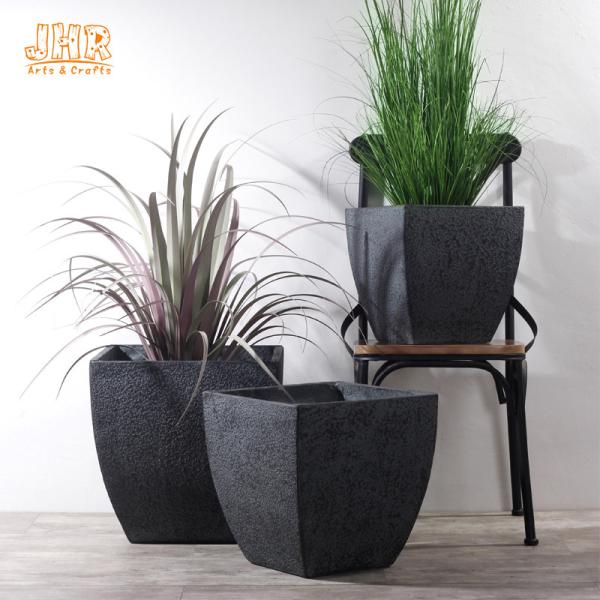 Clay Pot Planter Set Concrete Planters Big Planter Pots Square Planters Indoor Planters Grey Color