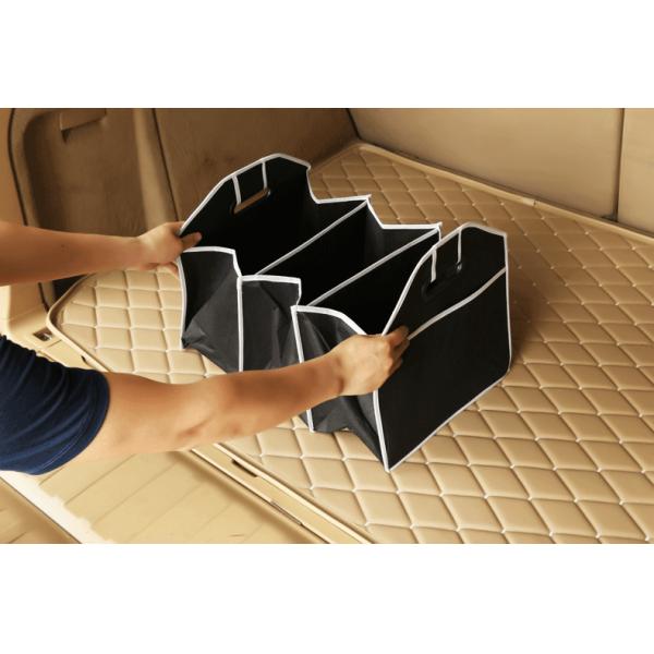 Non Woven Foldable Car Trunk Organizer Bag Storage Easy Clean Blue Color