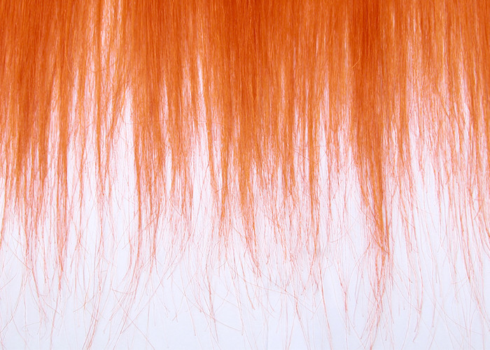 Soft Orange Human Hair Lace Closure 4 * 13 Inch No Chemical Full Cuticle Aligned